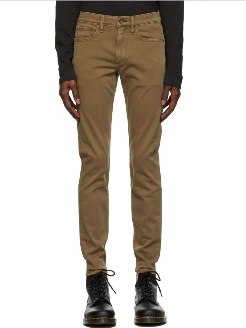 Rag & Bone Khaki Slim Fit Stretch Denim Jeans in W32 L32